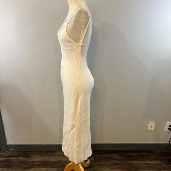 NWOT RAG & BONE Asher Ribbed Midi Dress in Ivory‎ (M) - Picture 9 of 15
